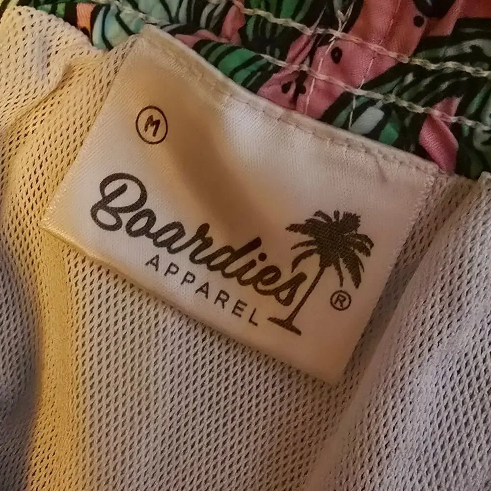Boardies Pink and Green Cactus Print Swim Trunks